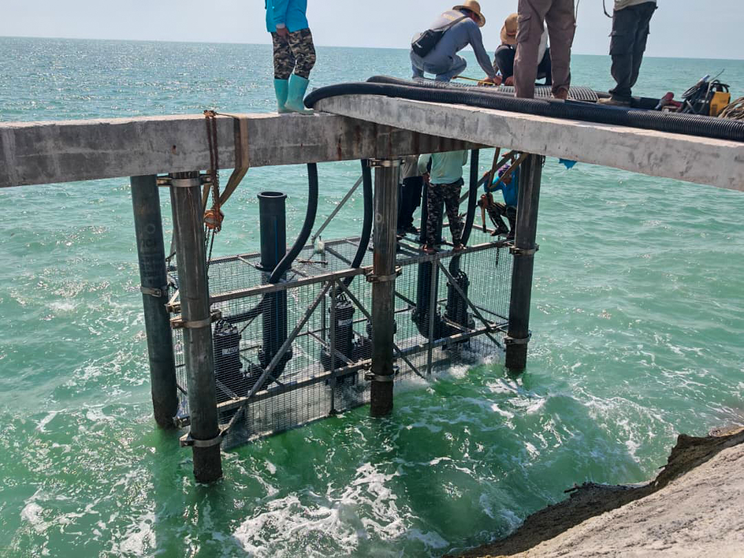 馬來西亞霹靂州 新建蝦場養殖海水供水
