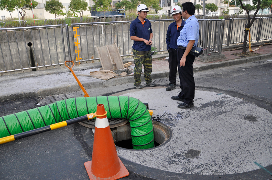 台灣雲林 斗六市污水下水道B32D人孔處新建工程案