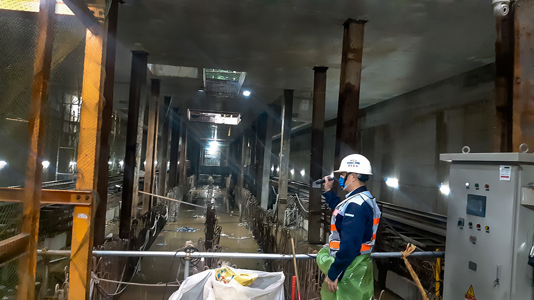 台灣台北 捷運萬大線工程排水